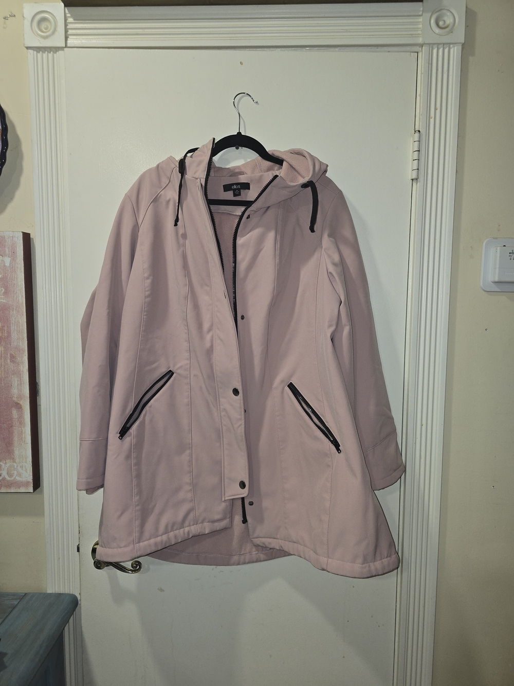 ellos Pale Pink Hooded Trench Coat